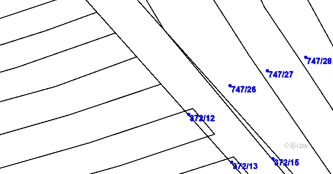 Parcela st. 372/11 v KÚ Medlov u Zborovic, Katastrální mapa