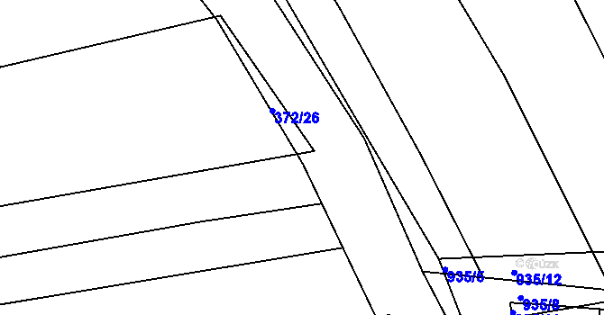 Parcela st. 372/27 v KÚ Medlov u Zborovic, Katastrální mapa