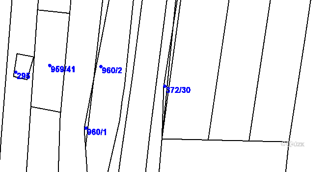 Parcela st. 372/30 v KÚ Medlov u Zborovic, Katastrální mapa