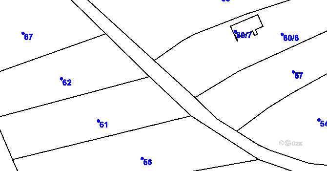 Parcela st. 69 v KÚ Medlov u Zborovic, Katastrální mapa
