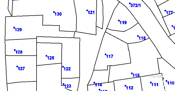 Parcela st. 120 v KÚ Medlov u Zborovic, Katastrální mapa