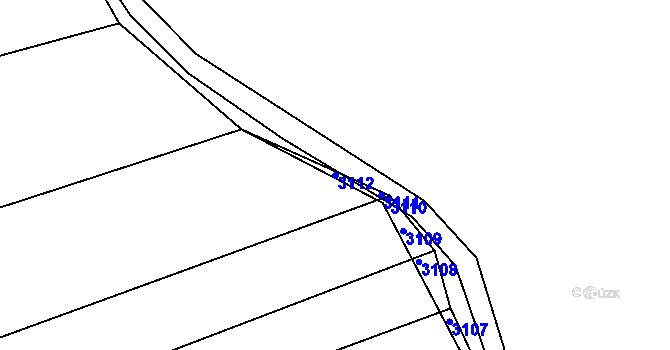 Parcela st. 3112 v KÚ Zborovice, Katastrální mapa