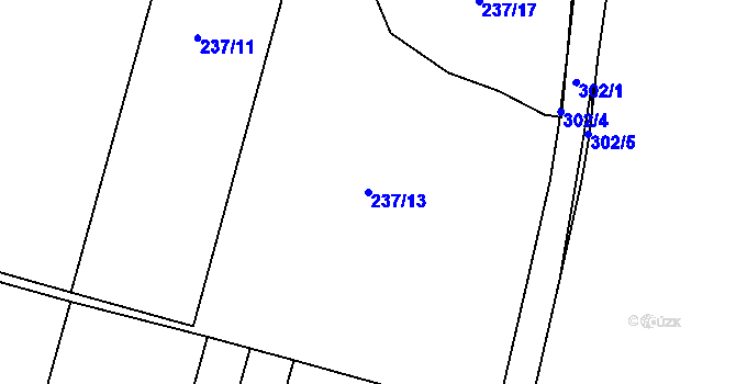 Parcela st. 237/13 v KÚ Zbožíčko, Katastrální mapa