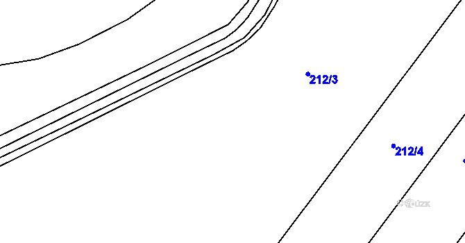 Parcela st. 212/2 v KÚ Zbožíčko, Katastrální mapa