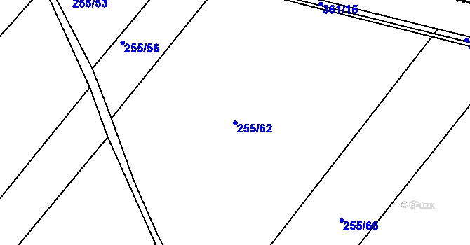 Parcela st. 255/62 v KÚ Zbožíčko, Katastrální mapa