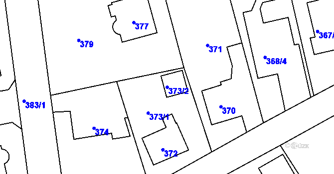 Parcela st. 373/2 v KÚ Zbraslav, Katastrální mapa