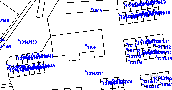 Parcela st. 1306 v KÚ Zbraslav, Katastrální mapa