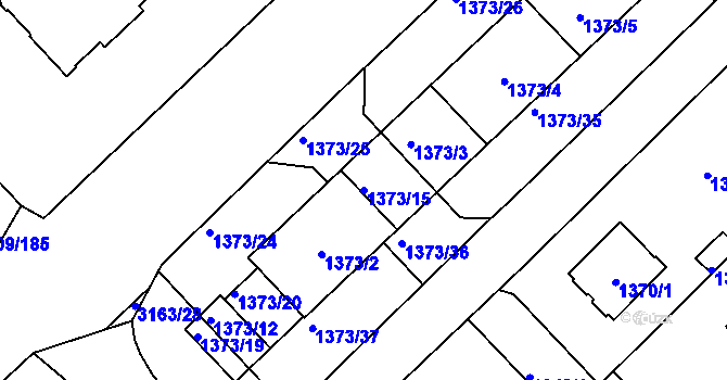Parcela st. 1373/15 v KÚ Zbraslav, Katastrální mapa
