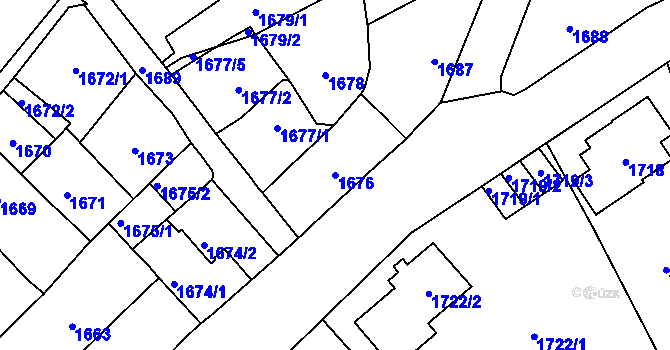 Parcela st. 1676 v KÚ Zbraslav, Katastrální mapa