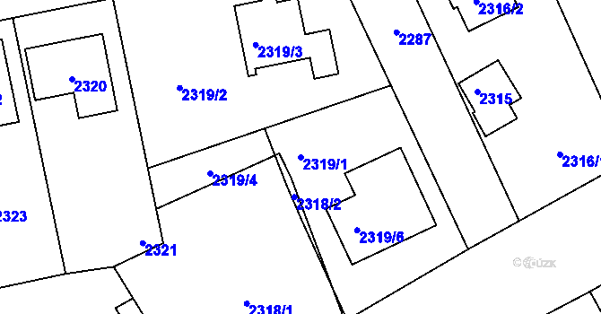 Parcela st. 2319/1 v KÚ Zbraslav, Katastrální mapa