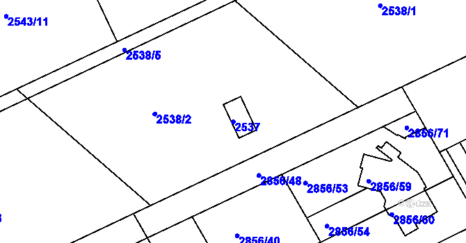 Parcela st. 2537 v KÚ Zbraslav, Katastrální mapa