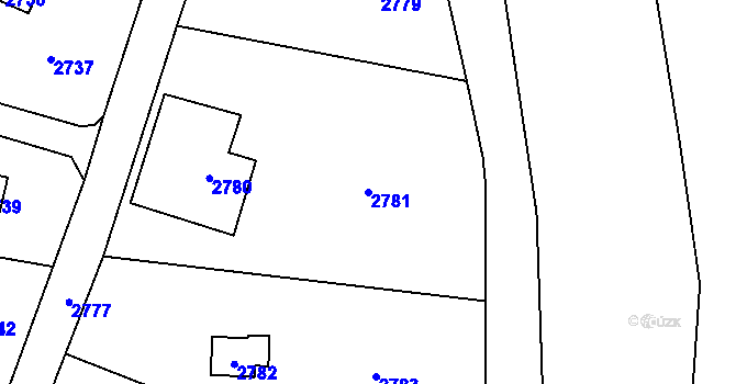 Parcela st. 2781 v KÚ Zbraslav, Katastrální mapa