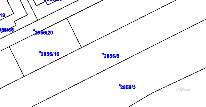 Parcela st. 2856/6 v KÚ Zbraslav, Katastrální mapa