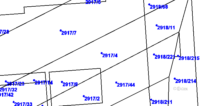 Parcela st. 2917/4 v KÚ Zbraslav, Katastrální mapa