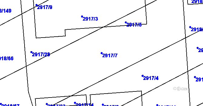 Parcela st. 2917/7 v KÚ Zbraslav, Katastrální mapa