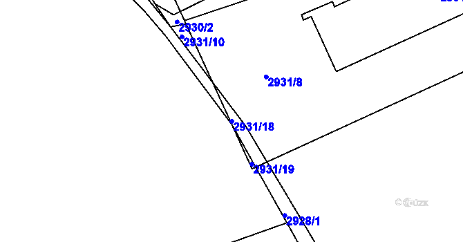 Parcela st. 2931/18 v KÚ Zbraslav, Katastrální mapa