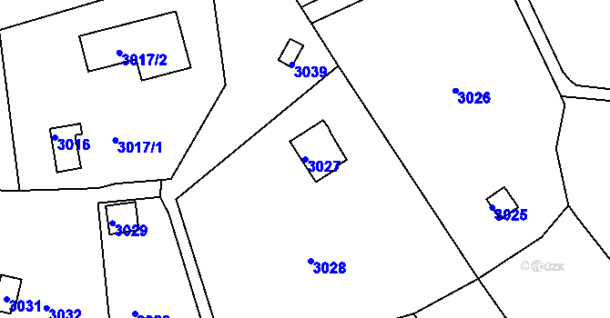 Parcela st. 3027 v KÚ Zbraslav, Katastrální mapa