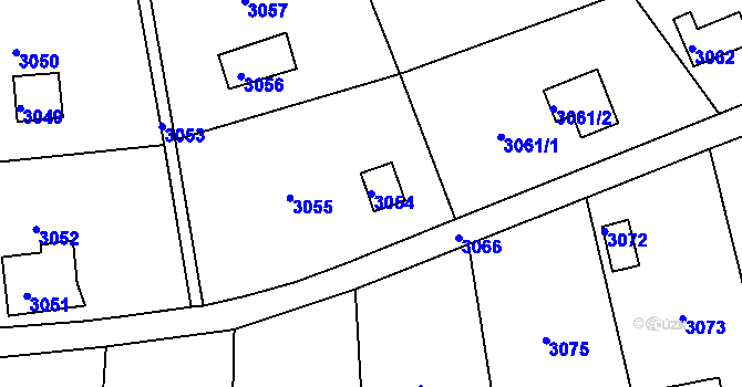 Parcela st. 3054 v KÚ Zbraslav, Katastrální mapa