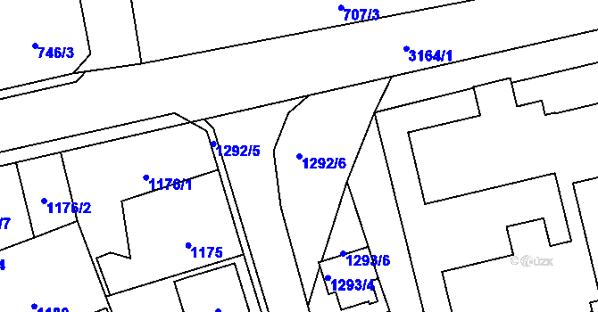 Parcela st. 1292/6 v KÚ Zbraslav, Katastrální mapa
