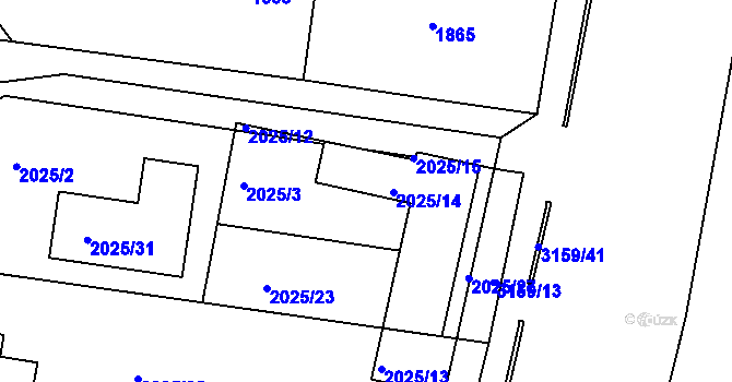 Parcela st. 2025/24 v KÚ Zbraslav, Katastrální mapa
