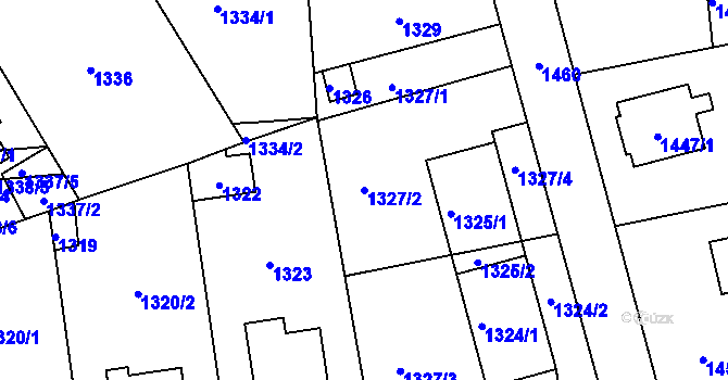 Parcela st. 1327/2 v KÚ Zbraslav, Katastrální mapa