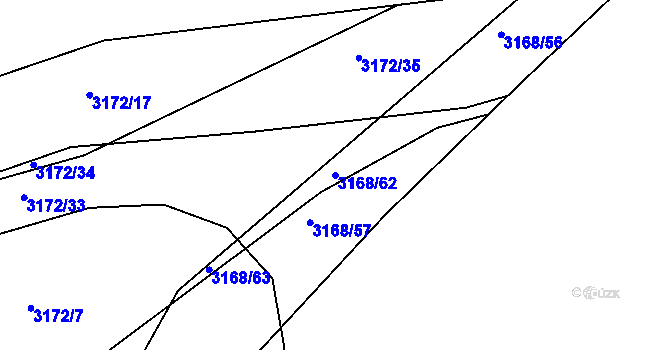 Parcela st. 3168/62 v KÚ Zbraslav, Katastrální mapa