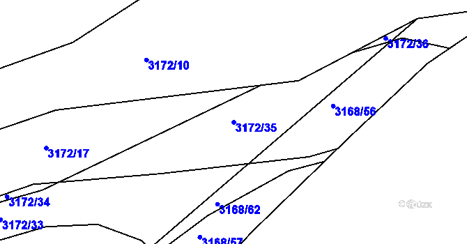 Parcela st. 3172/35 v KÚ Zbraslav, Katastrální mapa