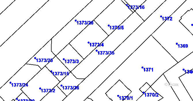 Parcela st. 1373/35 v KÚ Zbraslav, Katastrální mapa