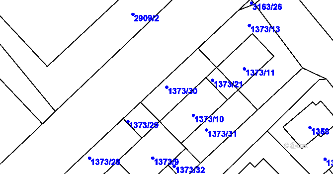 Parcela st. 1373/30 v KÚ Zbraslav, Katastrální mapa
