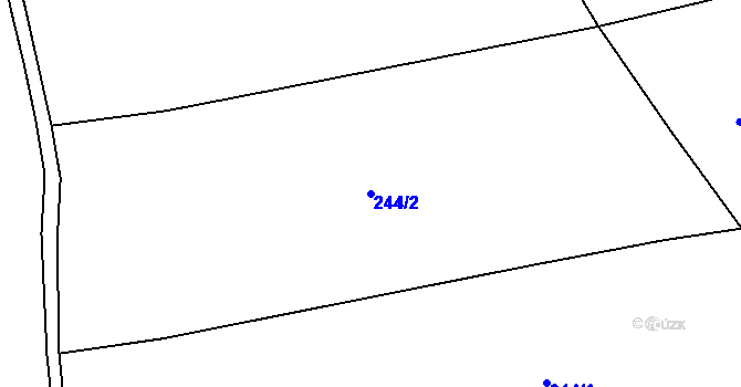 Parcela st. 244/2 v KÚ Zbraslav u Štědré, Katastrální mapa