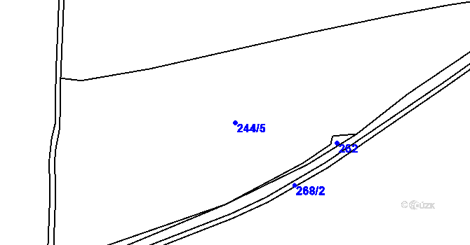 Parcela st. 244/5 v KÚ Zbraslav u Štědré, Katastrální mapa