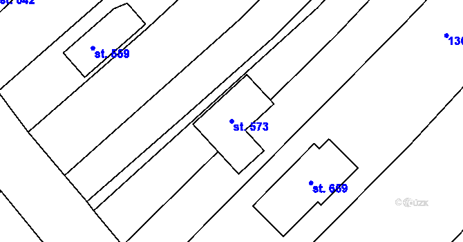 Parcela st. 573 v KÚ Zbraslav na Moravě, Katastrální mapa