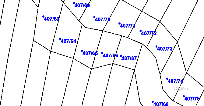 Parcela st. 407/66 v KÚ Zbraslav na Moravě, Katastrální mapa
