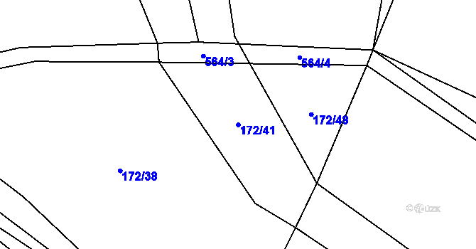 Parcela st. 172/41 v KÚ Zbraslavec, Katastrální mapa