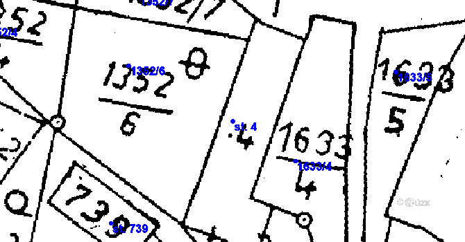 Parcela st. 4 v KÚ Zbraslavice, Katastrální mapa