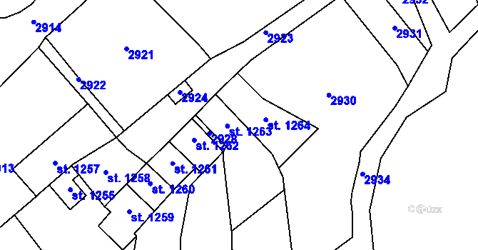 Parcela st. 181/2 v KÚ Zbraslavice, Katastrální mapa