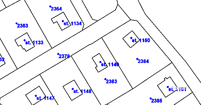 Parcela st. 411 v KÚ Zbraslavice, Katastrální mapa