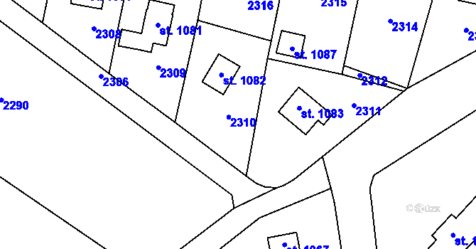 Parcela st. 732/11 v KÚ Zbraslavice, Katastrální mapa