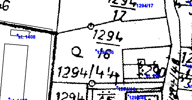 Parcela st. 1294/16 v KÚ Zbraslavice, Katastrální mapa