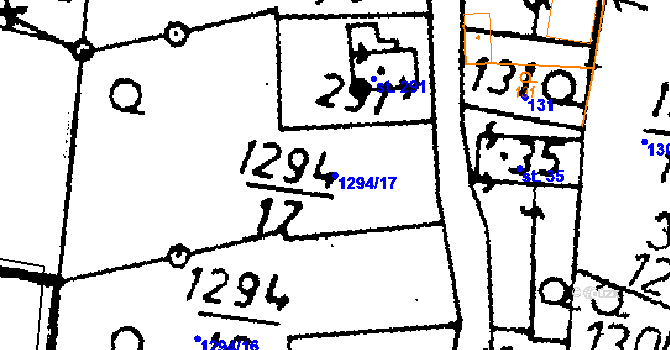 Parcela st. 1294/17 v KÚ Zbraslavice, Katastrální mapa