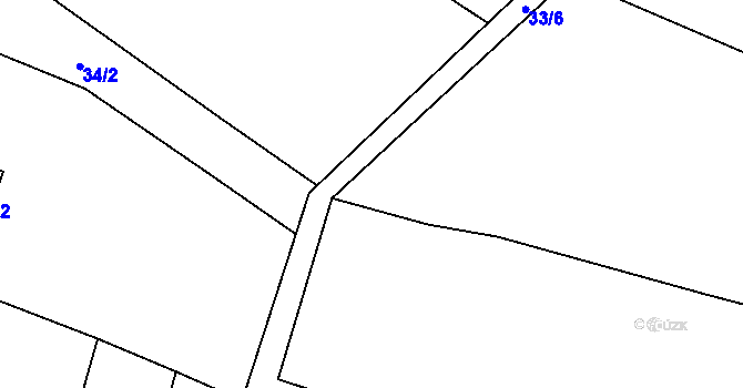 Parcela st. 33/9 v KÚ Senkov, Katastrální mapa