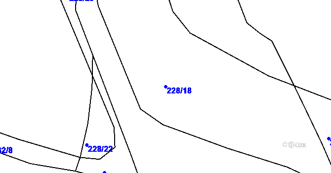 Parcela st. 228/18 v KÚ Senkov, Katastrální mapa