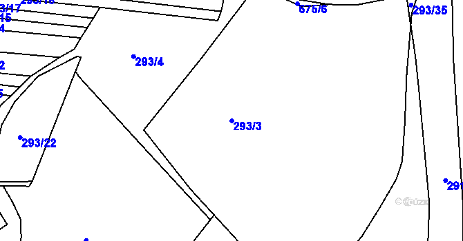 Parcela st. 293/3 v KÚ Zbrašín, Katastrální mapa