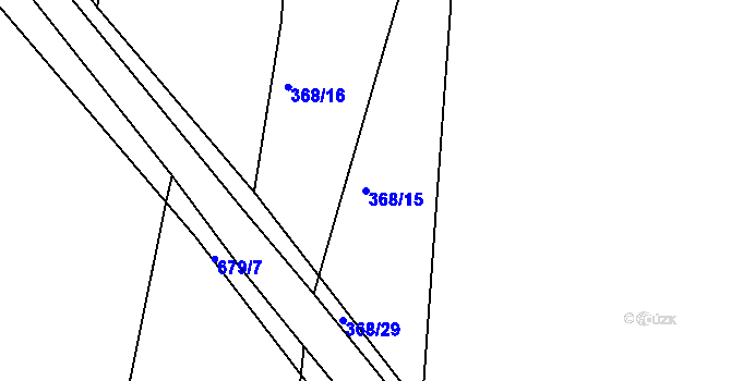 Parcela st. 368/15 v KÚ Zbrašín, Katastrální mapa