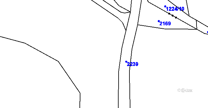 Parcela st. 1251/1 v KÚ Úherce u Nýřan, Katastrální mapa