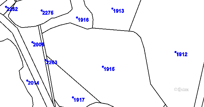 Parcela st. 1326/3 v KÚ Úherce u Nýřan, Katastrální mapa