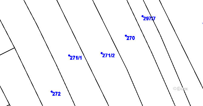 Parcela st. 271/2 v KÚ Zbuzany, Katastrální mapa