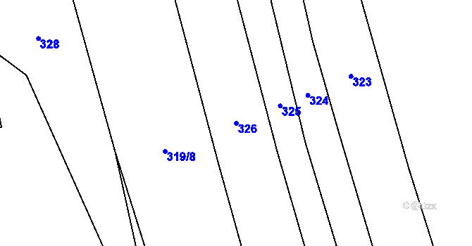 Parcela st. 326 v KÚ Zbuzany, Katastrální mapa