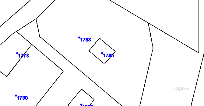 Parcela st. 1786 v KÚ Zbyslavice, Katastrální mapa