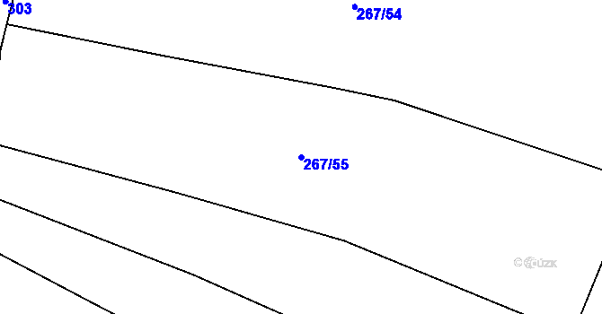 Parcela st. 267/55 v KÚ Damírov, Katastrální mapa